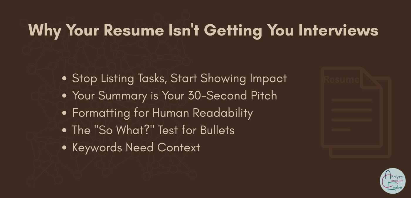 Why Your Resume Isn't Getting You Interviews (And What to Fix First)